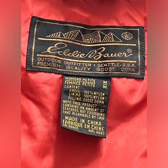 EDDIE BAUER Vintage Women’s Petite M Quilted Goose Down Purple Plum Vest N236 - Picture 3 of 12